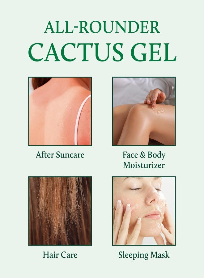 YADAH Cactus Soothing Gel (16.9fl oz) - 95% Cactus Extract, Sunburn Relief, Calm, Cool & Soothe Irritated Skin, Face Redness. Korean Skin Care, Vegan. - Image 4
